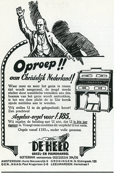Advertentie van JdH 1927 (orgel-advertentie)