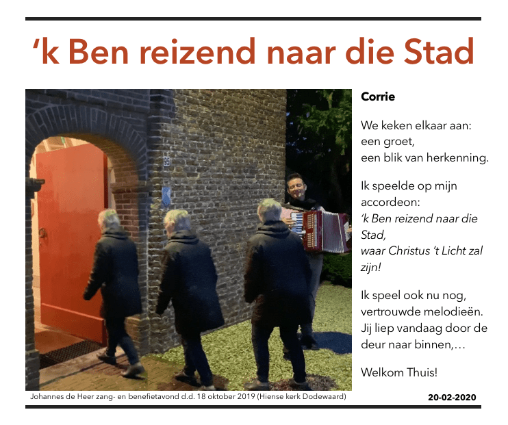 Afscheidsgroet aan Corrie Geurts-van Schaijk (PMJDH - 20 februari 2020)